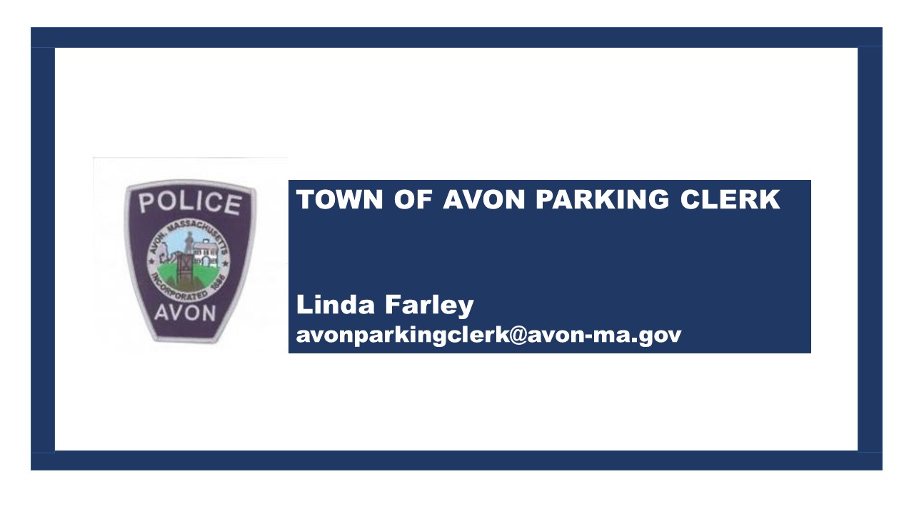 Image of police patch and parking clerk information