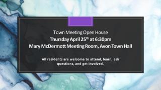 town meeting open house