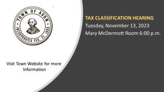 tax classification hearing