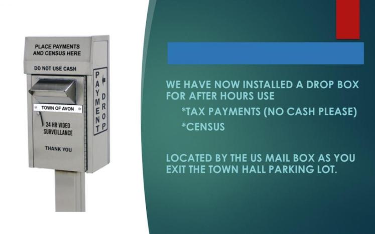 Drop Box for taxpayers convenience