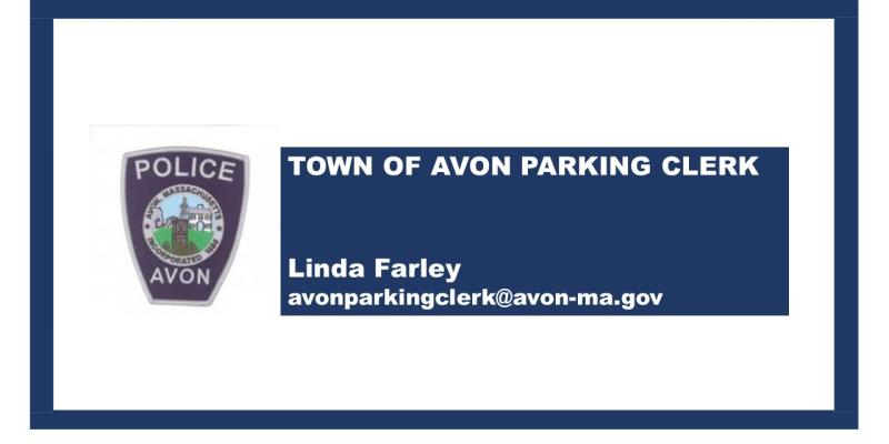 Image of police patch and parking clerk information